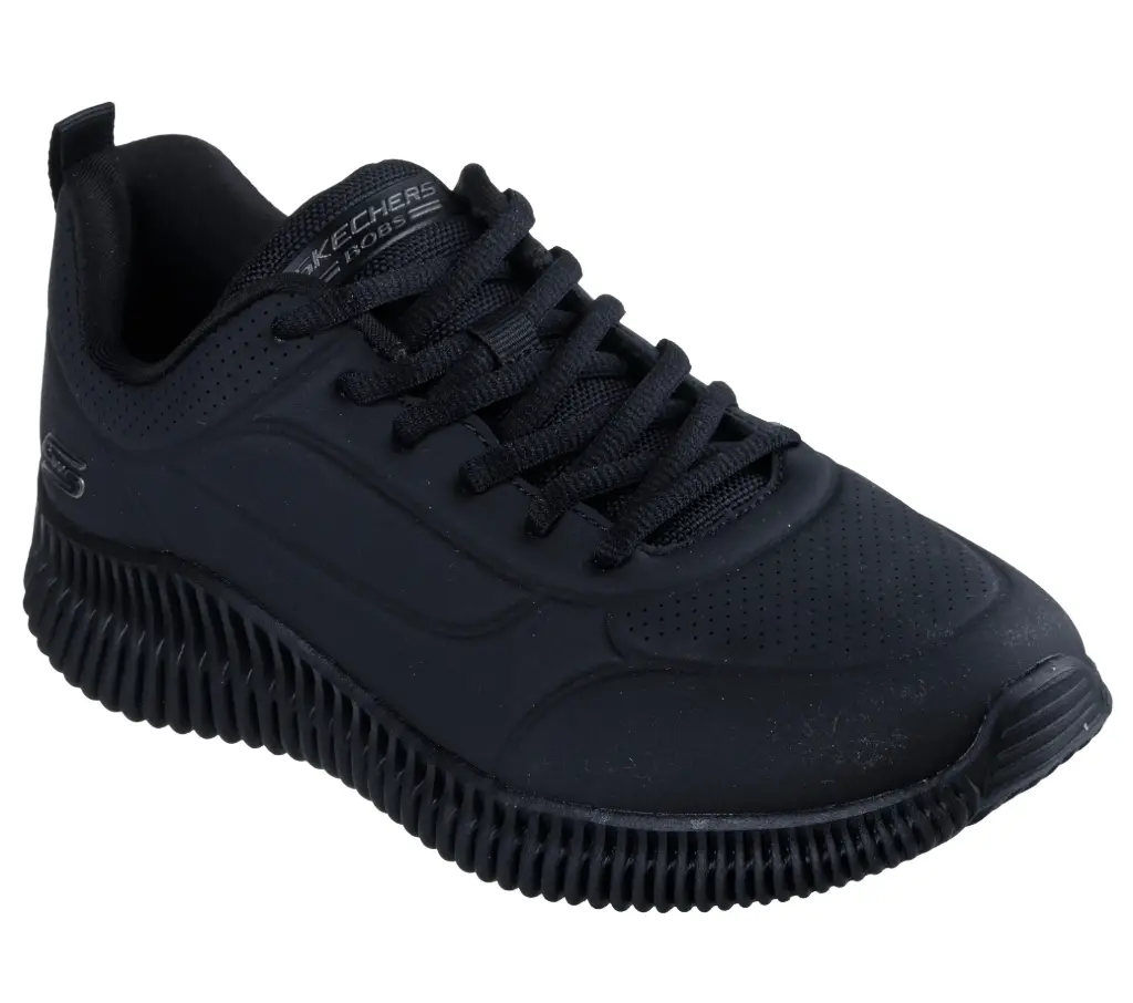 SKECHERS BOBS SPORT GEO LITE BLACK LACE SHOES