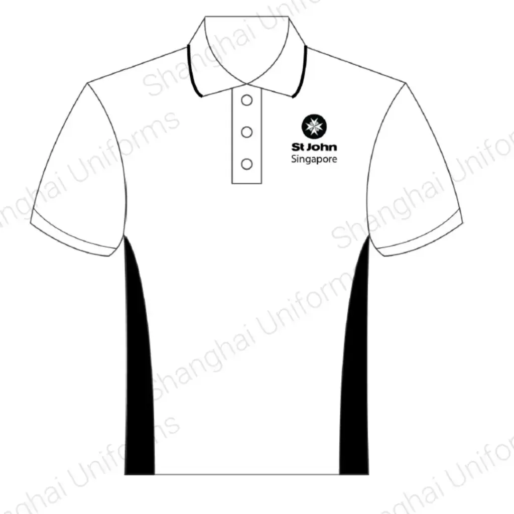 SJAB WHITE CORPORATE POLO (W/O DISTRICT EMBROIDERY)