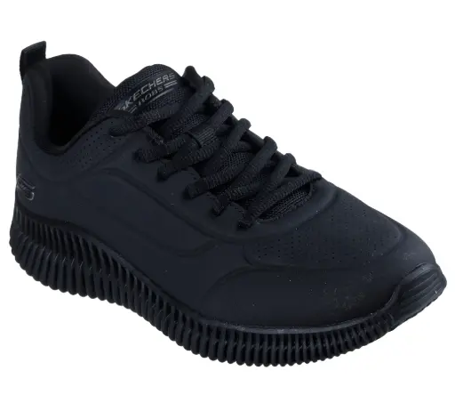 SKECHERS BOBS SPORT GEO LITE BLACK LACE SHOES