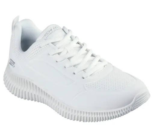SKECHERS BOBS SPORT GEO LITE WHITE LACE SHOES