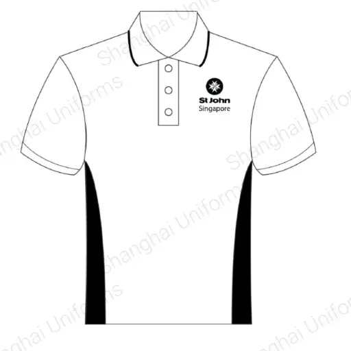SJAB WHITE CORPORATE POLO (W/O DISTRICT EMBROIDERY)